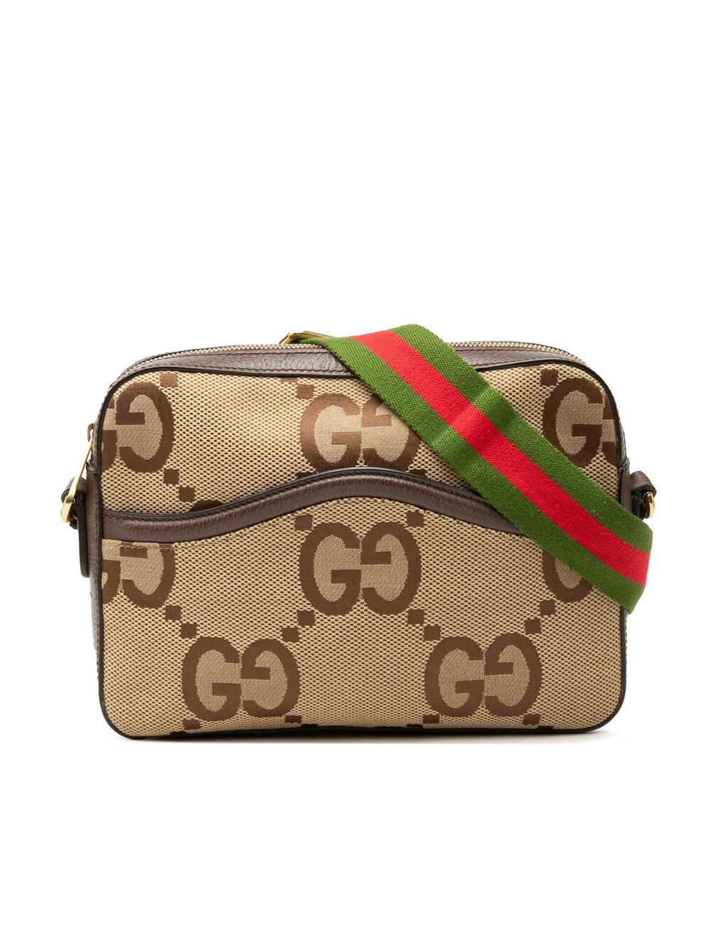 Gucci Jumbo Gg Canvas Web Crossbody #350637G10B